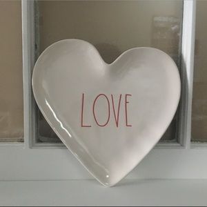 Rae Dunn Love Valentine’s Day heart shaped plate